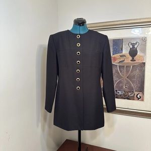 Vintage Heury-Lee Women’s Black Lined Blazer Jacket Cardigan Size 8